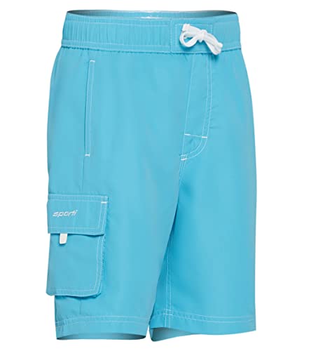 Sporti Boy's Hybrid Cargo Swim Trunk - Sky Blue - X-Small #TOP1