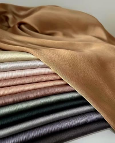 Luxury Silky Satin Hijab for Women, Shimmer Crinkle Muslim Head Scarf, Graceful Feminine Charm3