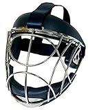 OOP Face Off Steel Corner Mask by OBO – Protective Face Mask for Girls & Boys - Field Hockey Equipment & Protective Gear for Players - Black - Small