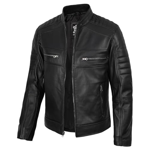 JILDISH Natural Grain Biker Jacket