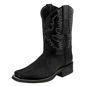 Cowboy Laarzen Voor Vrouwen Womens Lederen Antislip Slip-On Ronde Teen Lage Hakken Schoenen Western Cowboy Laarzen Kalf Laarzen Voor Vrouwen Lage Hak