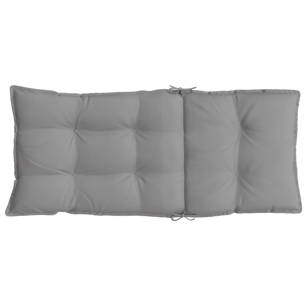 2 cuscini per sedia con schienale alto, in tessuto Oxford, 120 x 50 x 7 cm, impermeabili, antiscivolo, con lacci ed elastici, per sedia da giardino, sala da pranzo, ufficio, balcone, terrazza