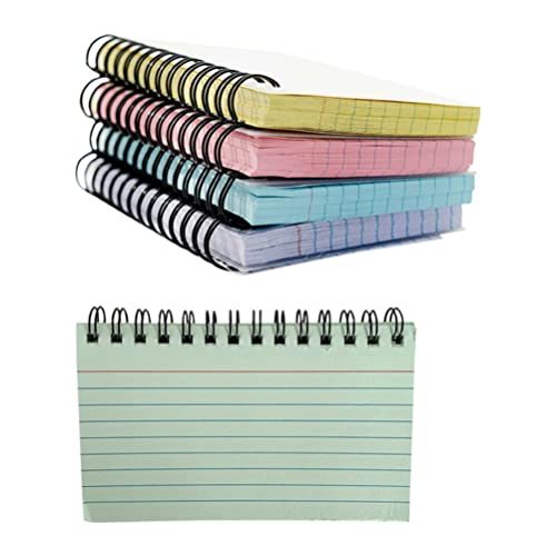 STOBOK Memo- Bücher Kleines Spiral- Notizbuch Drahtgebundene Oberseite Spiral- Notizblöcke Gefüttert College Liniert Papiertasche Notizblöcke 5 Stück Heimbüro- Zubehör Cover