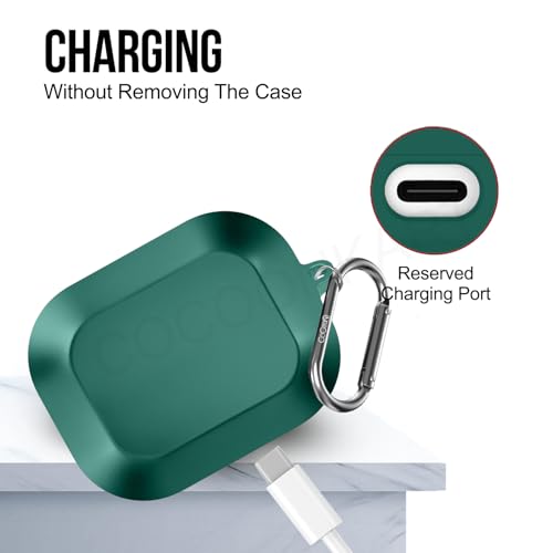 Image of Soft Silicone Case Cover Compatible for Realme Buds Air 8 (Green)