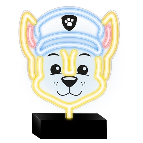 huslog Veilleuse néon LED pour enfants - Pat' Patrouille Chase - Sur Pied - Alimentation USB - Lampe LED décorative pour chambre d'enfant