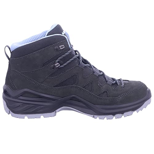 LOWA Damen Wanderschuhe Sirkos Evo GTX Mid 320801 Anthrazit/Eisblau 38