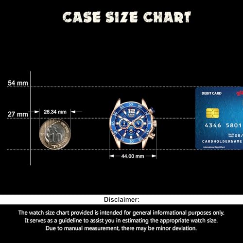 Image of LIGE Men's Watch Chronograph Genuine Brown Leather Strap Rose Gold Case with Date, Luminous Hand Analog Watches for Men | Gift for Men