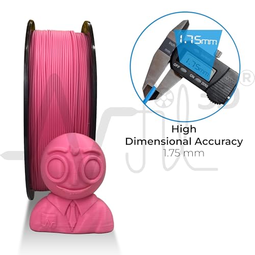 Image of NFIL3D 1KG Net Turbo Finish PLA+ Pink 3D Printer Filament | Filaments for 3D Printer| 1.75mm| Accuracy + /- 0.015mm | 1000g 3D Filament, 250g Spool, 350g Packaging Weight (Total Weight 1.6KG)