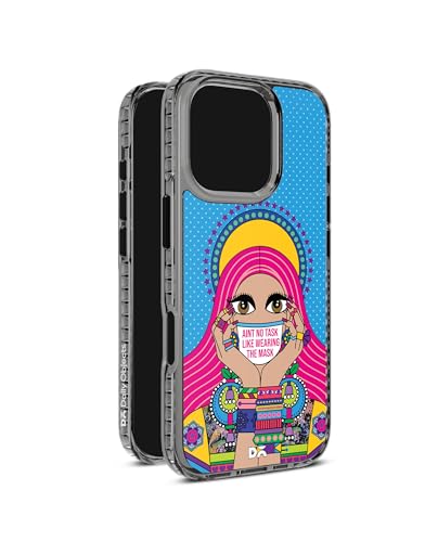 Image of DailyObjects Case for iPhone 16 Pro Max Compatible with Mag-Safe Wireless Charging, Stride 2.0 Mask-Up Millennial Slim Shockproof Back Cover with Inner Magnetic Ring