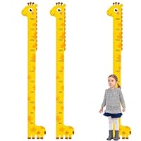 2 Pack Giraffe Height Stickers for Kids, Growth Chart Wall Decals, 180 cm Children's Height Measurement Tool, Removable Wall Stickers for Nursery, Bedroom, Playroom