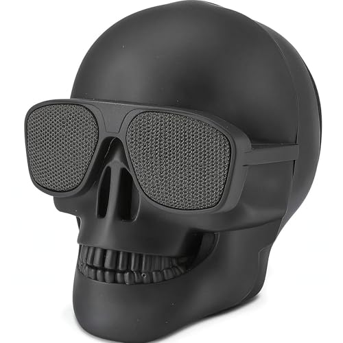 Nicoone Enceinte Créative en Forme De Tête De Mort, Mini Enceinte Bluetooth en Forme De Tête De...