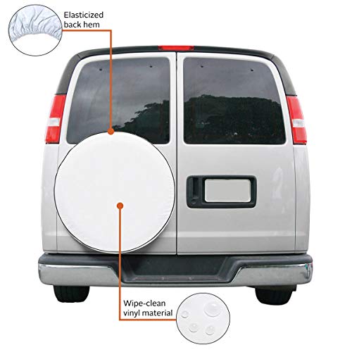 Classic Accessories Over Drive Spare Tire Rv Cover, Wheels 28"-29" Diameter, White, Weather-Resistant, All Season Protection For Trailer, Rv, Camper Wheels, Tires, Universal Trailer Accessories #TOP2