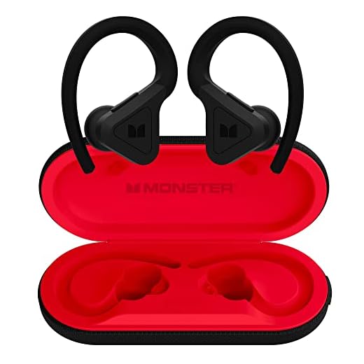 Monster DNA Fit Wireless Bluetooth Earbuds - Noise Cancelling Earbuds with Wireless Charging Case & Built-in Microphone, Water Resistant Bluetooth Headphones & Ear Buds