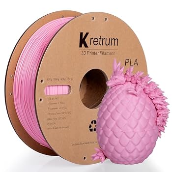Kretrum Pink PLA 3D Printing Filament 1.75mm 1KG 2.2LBS Cardboard Spool 1.75mm PLA 3D Printer Filament Refills Suitable for Most FDM 3D Printer fits Bambu Creality FlashForge Anycubic ELEGOO etc. Pink