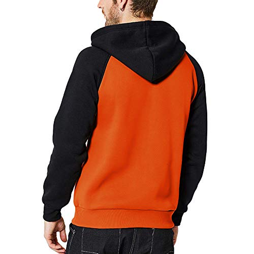 Pull à capuche pour homme patchwork décontracté sweat mode hiver - 2