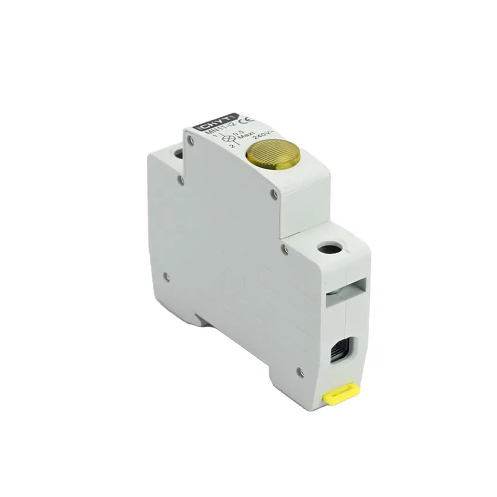 10 Unidades de Luces LED de señalización Tipo riel, Caja de distribución, disyuntor, gabinete, indicador de Potencia, 240 V, Rojo, Amarillo y Verde(Giallo)