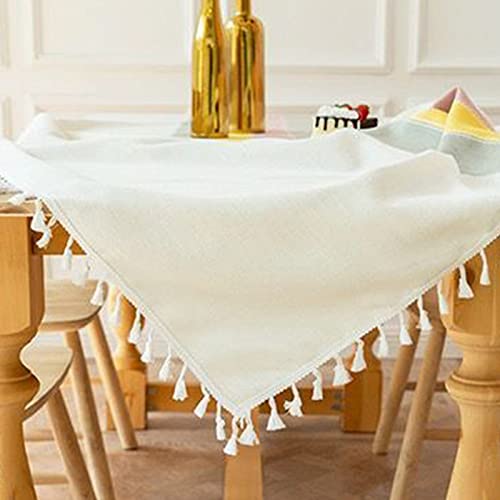 Nappe rectangulaire à pompons pour pique-nique et repas de fête - 4