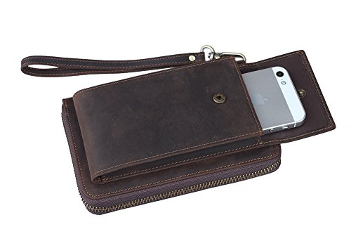 Genda 2Archer Mens Leather Coin Purse Zipper Cards Wallet #TOP2