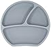 Kindsgut Piatto bebè in silicone con ventosa, grigio scuro