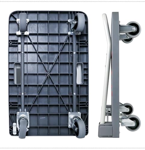 Carretilla portátil con plataforma y mango plegable miniatura 5