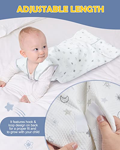 Lictin Baby Sleeping Bag 1.0 Tog Sleep Sack, 100% Cotton Baby Summer Sleeping Bag with Adjustable Length, Baby Wearable Blanket Unisex Toddler Newborn Sleep Bag 18-36 Months, White - Image 7