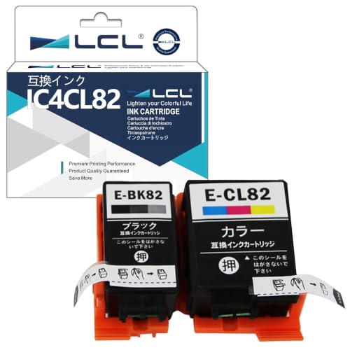 Amazon.co.jp: LCL エプソン用 IC82 ICBK82 ICCL82 増量(4色セット