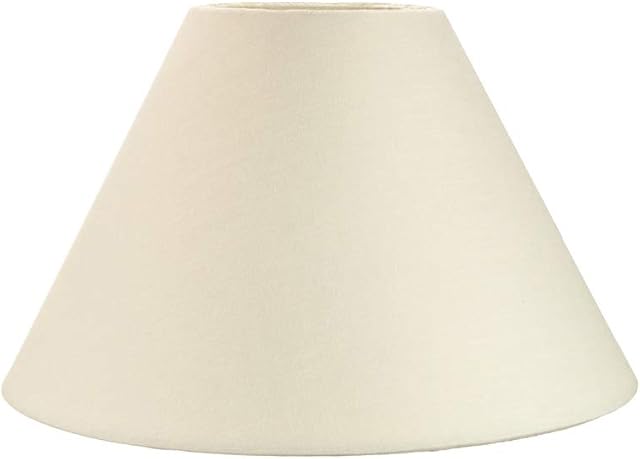 Traditional 10" Cream Cotton Coolie Lampshade Suitable for Table Lamp or Pendant by Happy Homewares