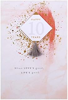 10th Wedding Anniversary Card from Hallmark - 3D Tag Design
