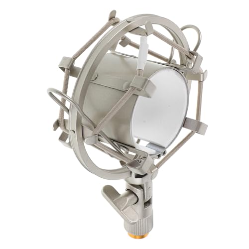 FUNOMOCYA Soporte Antivibración Metálico para Micrófonos de Condensador Suspensión con Absorción de Compatible con Estudios Profesionales y Grabaciones Casa