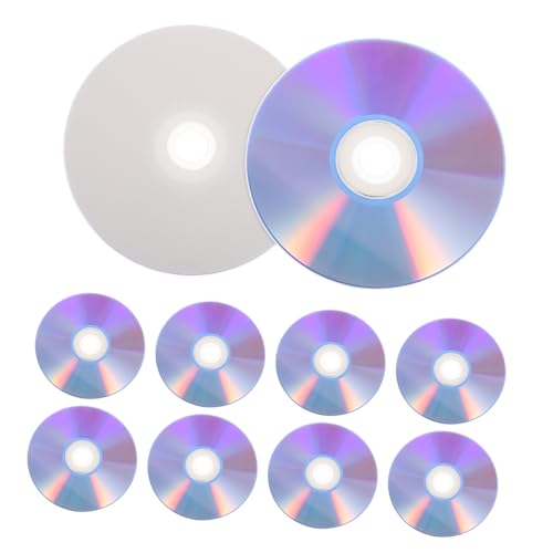 Hemobllo 10 Pièces Disques DVD-r Vierge Haute Capacité Médias Enregistrables Compatibles CD DVD pour Stockage Vidéo Sauvegarde Musique et Enregistrements Téléphoniques