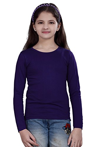 Image of SINI MINI Sinimini Plain Full Sleeve Girls Tshirt (Pack of 4)