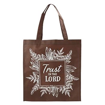 Misc. Supplies Trust in the Lord Reusable Shopping Bag in Brown Proverbs 3:5 Book