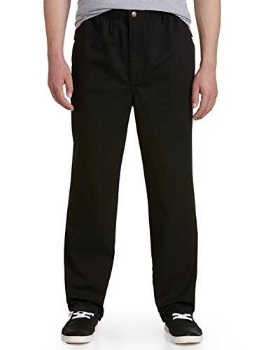 Harbor Bay by DXL Men's Big and Tall Full Elastic Waist Jeans | All-Day Comfort with Loose Fit, Elasticized Comfort Waistband