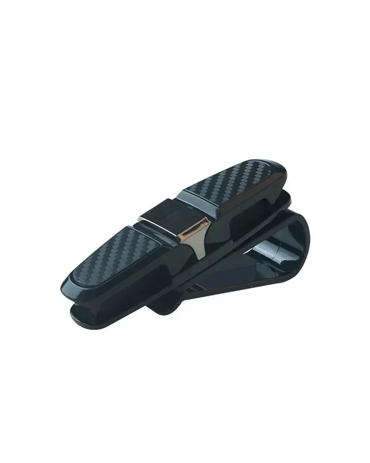 Supporto per Occhiali da Sole in Fibra di Carbonio per Auto, Clip per Occhiali, Regolabile a 180 Gradi, con Visiera Parasole, (Grigio in Fibra di Carbonio)