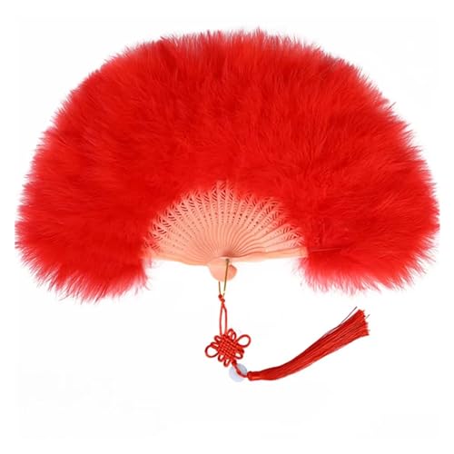 Éventail en plumes de marabout d'autruche accessoire de danse