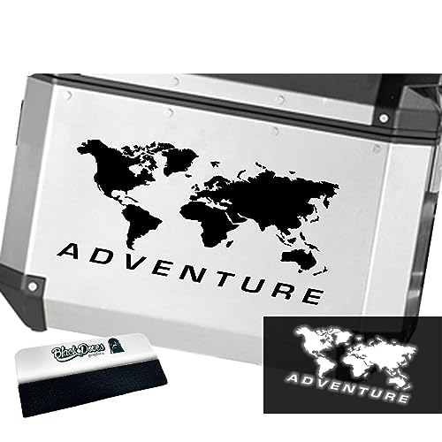 Autocollants réfléchissants valise World Adventure x2 noirs pour bagage