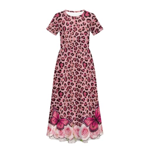 Vestido de verano de dibujos animados juvenil transpirable y ropa casual para chicas