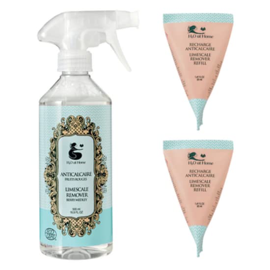 Anti-limescale 500 ml + 1 refill: 2 x 50 ml – 100% natural origin – Ecocert