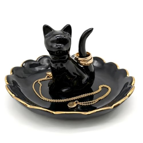 ROSA&ROSE Cat Ring Holder Trinket T…