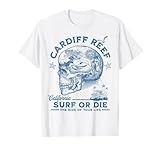 Surfer Skull Graphic Surf Or Die Vintage Wave Ride