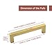 goldenwarm 15Pack 5 Inch Gold Drawer Pulls Brass Cabinet Pulls Brushed Gold Cabinet Pulls Kitchen Cabinet Handles Square Bar Pulls Cupboard Bathroom Door Knobs Gold Dresser Hardware for Drawers