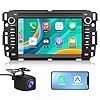 Vratzn Car Radio Stereo for Chevrolet Silverado GMC Sierra Yukon 2007-2013 Android 13 CarPlay Android Auto GPS Navigation Bluetooth Touch Screen Head Unit with Backup Camera