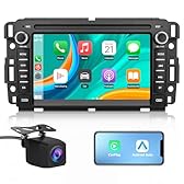 Vratzn Car Radio Stereo for Chevrolet Silverado GMC Sierra Yukon 2007-2013 Android 13 CarPlay Android Auto GPS Navigation Bluetooth Touch Screen Head Unit with Backup Camera