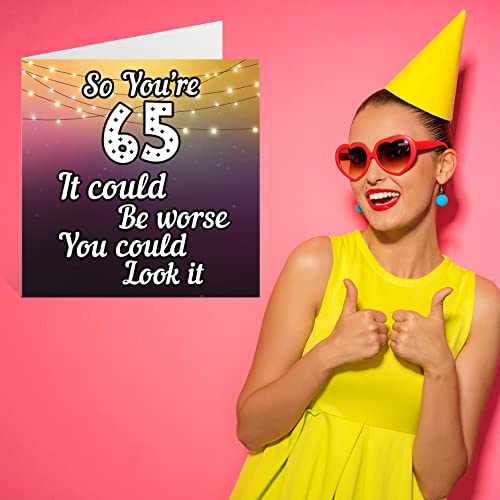 Stuff4 Fun 65Th Birthday Cards For Men Woman - Look It - Funny Birthday Card For Dad Mom Grandpa Grandma Nanny Gran Uncle Auntie Cousin, 5.7 X 5.7 Inch Greeting Cards, 65Th Birthday Card #TOP6