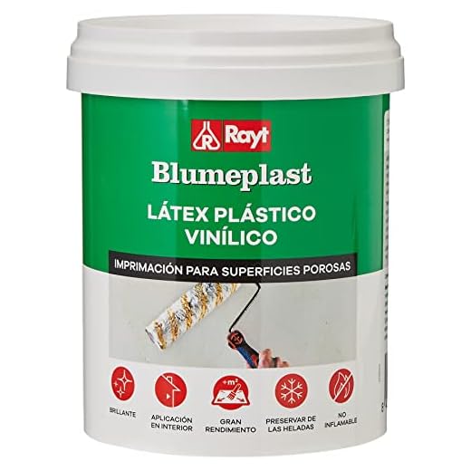 Rayt 156-09 Blumeplast M-10: Látex plástico, imprimación y sellador de superficies de yeso, cemento, estuco, madera, cerámica, puzzles. Enriquecedor de pinturas. Secado transparente. 1kg