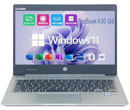 �y�����ςݕi�z �G�C�`�s�[13.3�^�m�[�gPC ProBook 430 G6�^Win 11 Pro�^MS Office H&B 2019�^��8����Core i5�^16GB�������^512GB SSD�^LivelTop��WIFI�^Bluetooth�^�J�����^D