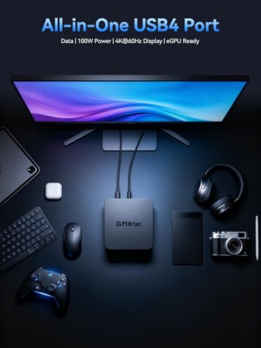 Image of GMKtec K17 AI Mini PC, Intel Core Ultra 5 226V (Up to 4.5GHz), 16GB LPDDR5X 8533MT /s, 1TB PCIe 4.0 SSD, 97 Tops AI, Intel Arc 130V, Dual M.2 (Gen5+Gen4) Up to 16TB, USB4, 8K Triple Display, WiFi 6E