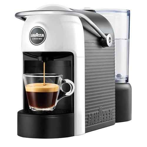 Lavazza, A Modo Mio Jolie, Coffee Capsule Machine, Compatible with A Modo Mio Coffee Pods, Quiet, with Removable Cup Rest, Automatic Shut-Off, Washable Components, 1250 W, 220–240 V, 50–60 Hz, White