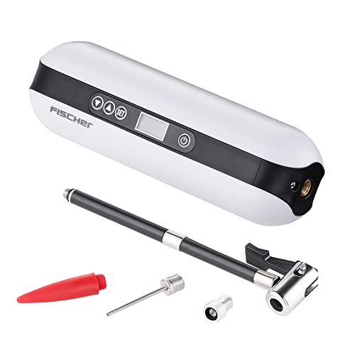 FISCHER 50375 Akkukompressor, elektrische Luftpumpe 10,3 Bar, Powerbank und Taschenlampe, für...