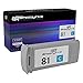 SPEEDYINKS Remanufactured Ink Cartridge Replacement for HP 81 C4931A (Cyan)